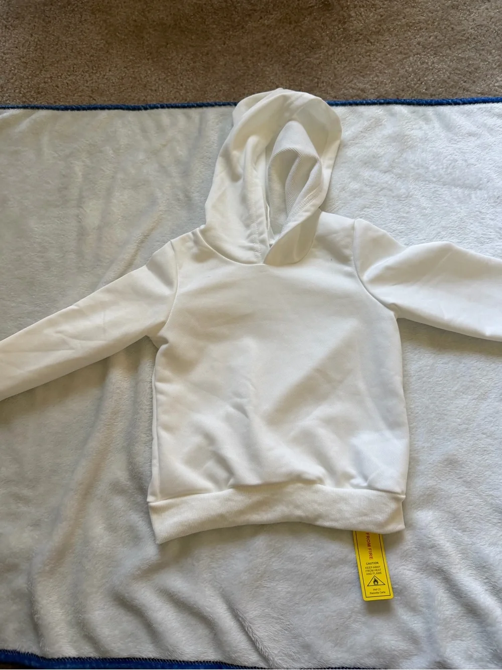 SHEIN White Crewneck Hoodie Sweatshirt Set